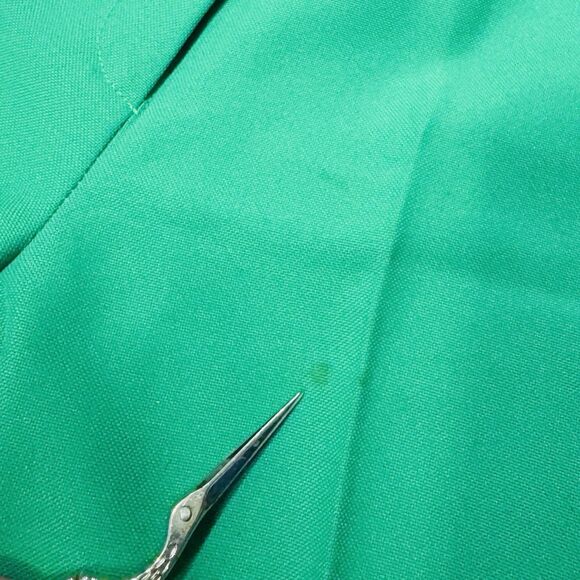 Vintage 60s 70s Pants Kelly Green High Waist Flares Side Leg 27 Retro Disco Mod - Picture 8 of 8